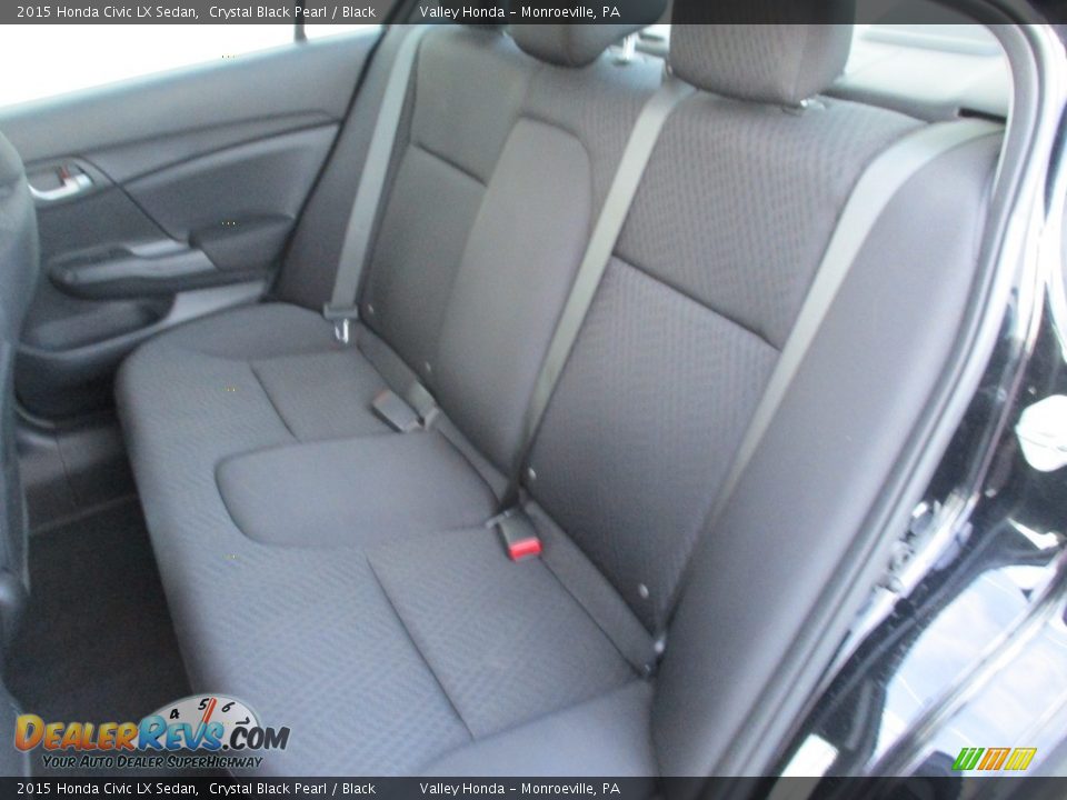 2015 Honda Civic LX Sedan Crystal Black Pearl / Black Photo #12