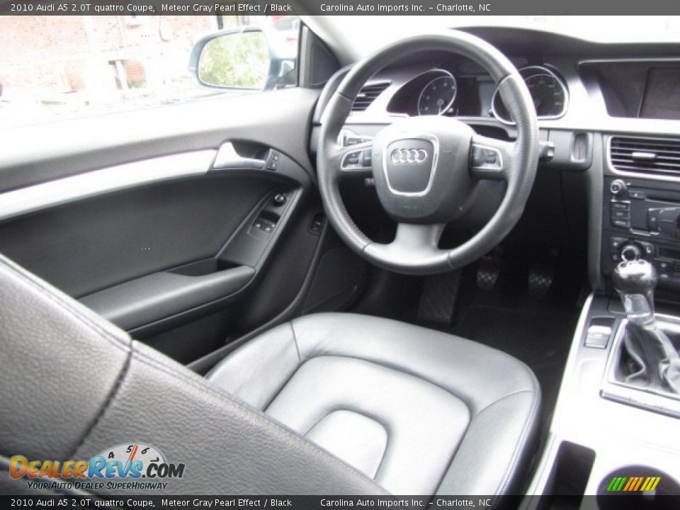 2010 Audi A5 2.0T quattro Coupe Meteor Gray Pearl Effect / Black Photo #12
