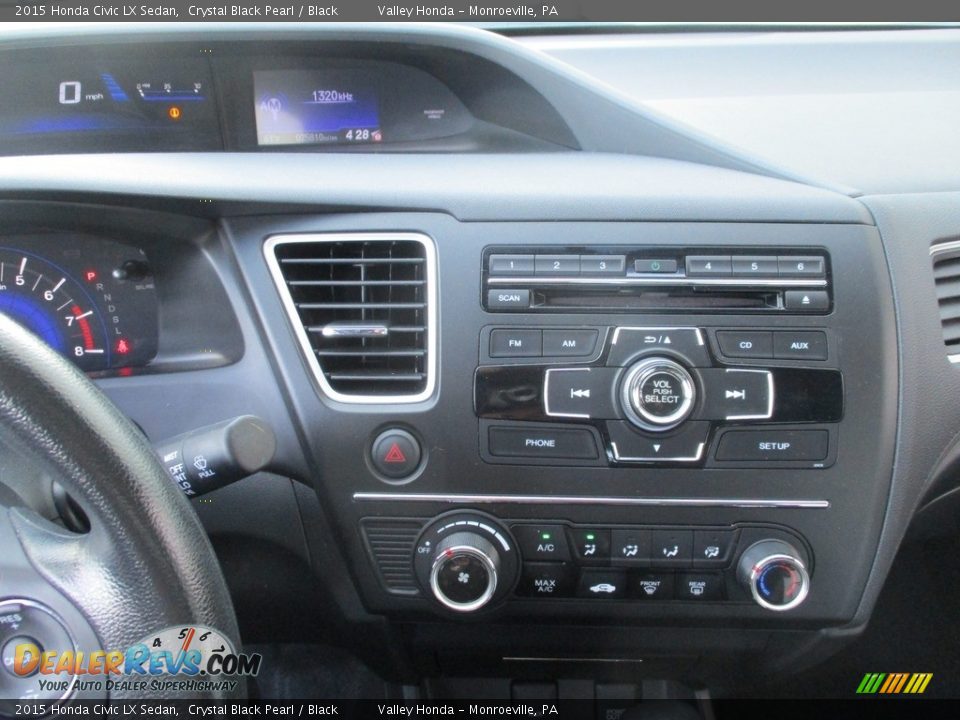 2015 Honda Civic LX Sedan Crystal Black Pearl / Black Photo #15