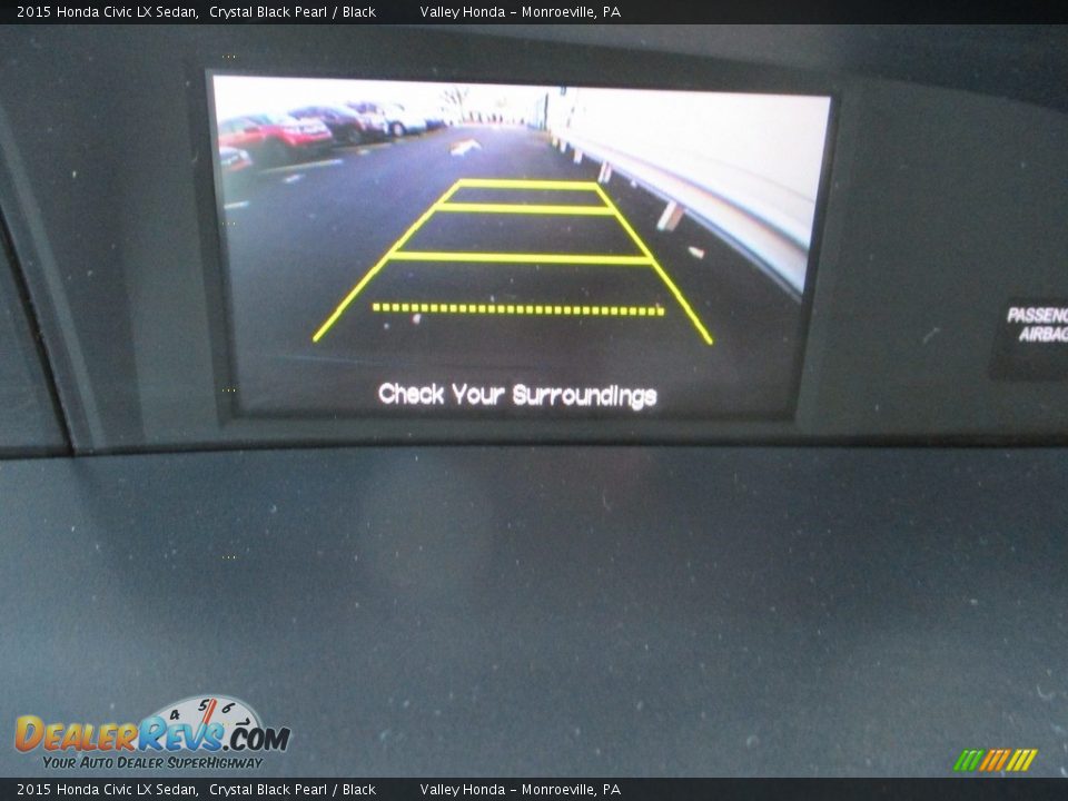 2015 Honda Civic LX Sedan Crystal Black Pearl / Black Photo #16
