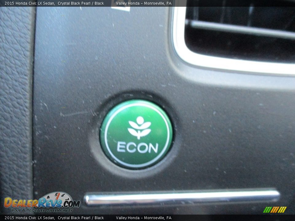 2015 Honda Civic LX Sedan Crystal Black Pearl / Black Photo #18