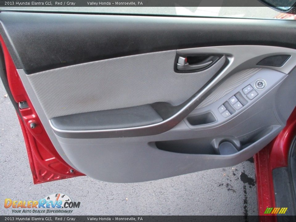 2013 Hyundai Elantra GLS Red / Gray Photo #10