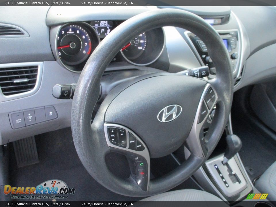 2013 Hyundai Elantra GLS Red / Gray Photo #13