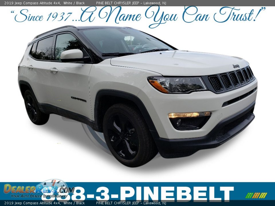 2019 Jeep Compass Altitude 4x4 White / Black Photo #1
