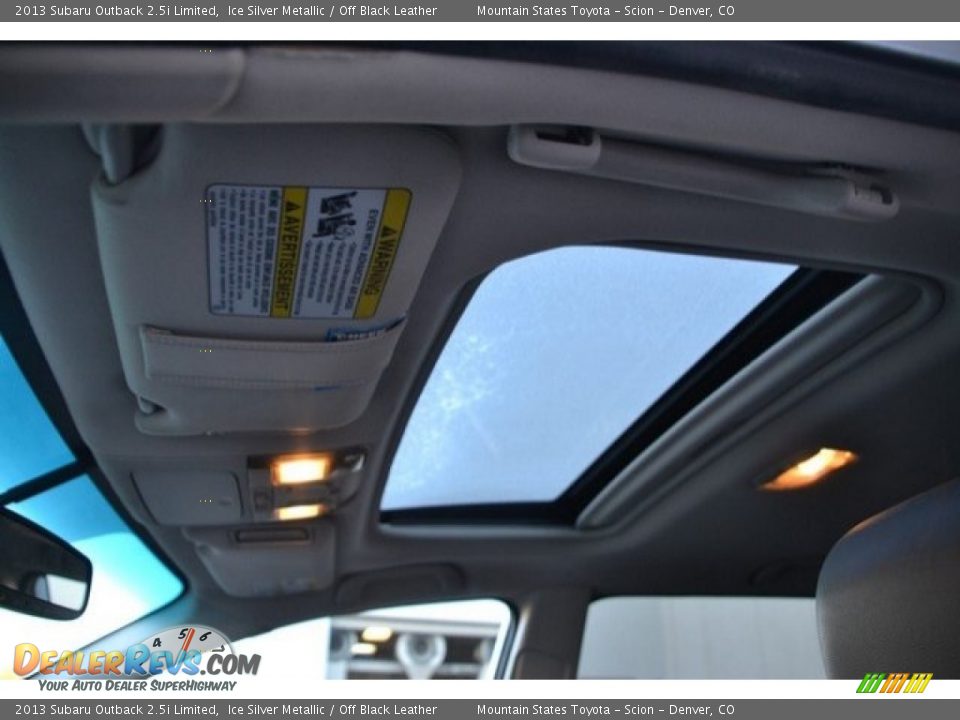 2013 Subaru Outback 2.5i Limited Ice Silver Metallic / Off Black Leather Photo #10