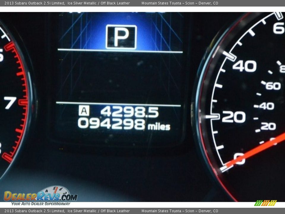 2013 Subaru Outback 2.5i Limited Ice Silver Metallic / Off Black Leather Photo #12