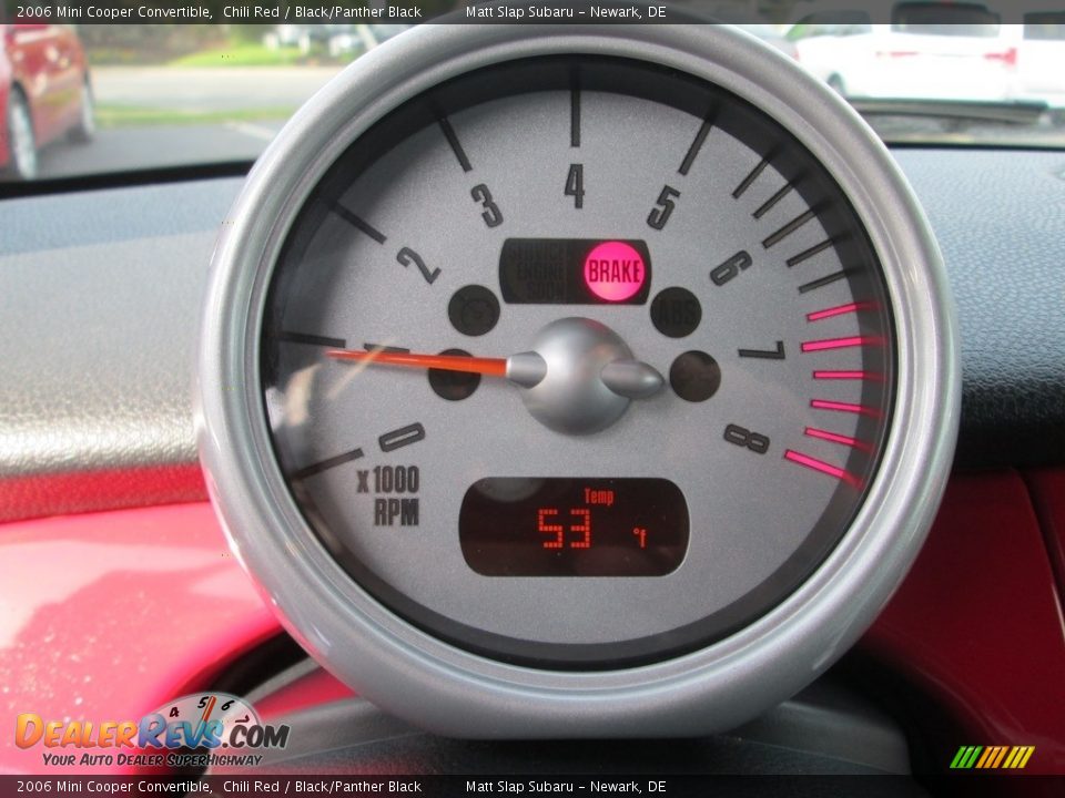 2006 Mini Cooper Convertible Chili Red / Black/Panther Black Photo #22