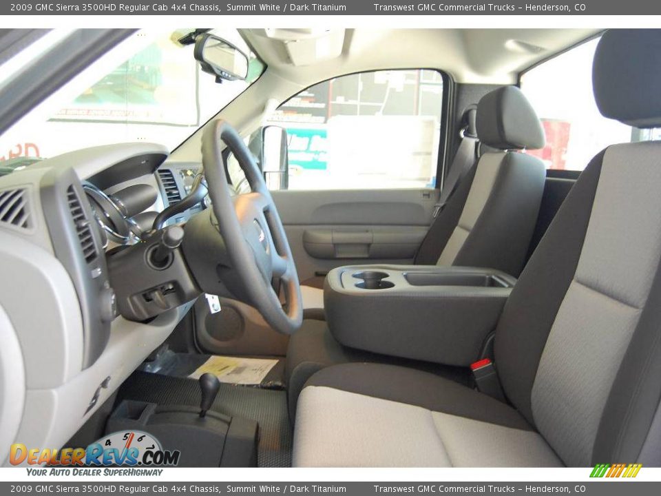 2009 GMC Sierra 3500HD Regular Cab 4x4 Chassis Summit White / Dark Titanium Photo #4