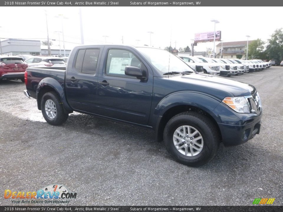 2018 Nissan Frontier SV Crew Cab 4x4 Arctic Blue Metallic / Steel Photo #1