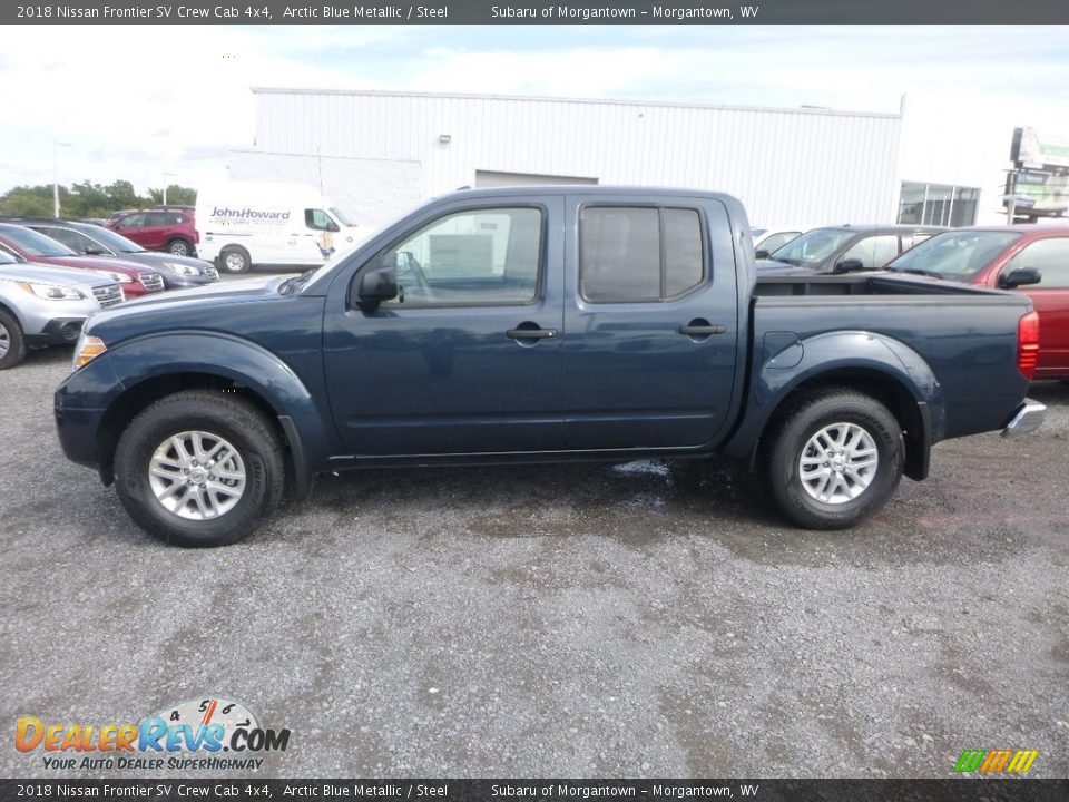 2018 Nissan Frontier SV Crew Cab 4x4 Arctic Blue Metallic / Steel Photo #7