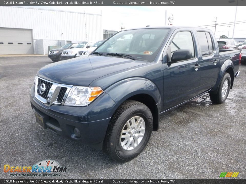 2018 Nissan Frontier SV Crew Cab 4x4 Arctic Blue Metallic / Steel Photo #8