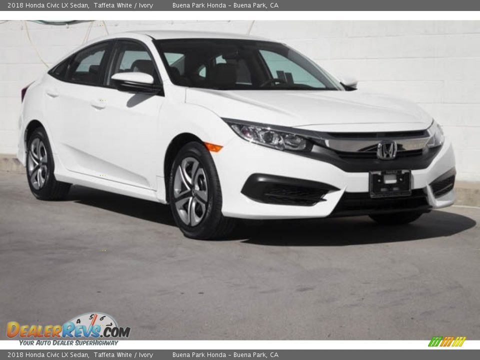 2018 Honda Civic LX Sedan Taffeta White / Ivory Photo #1