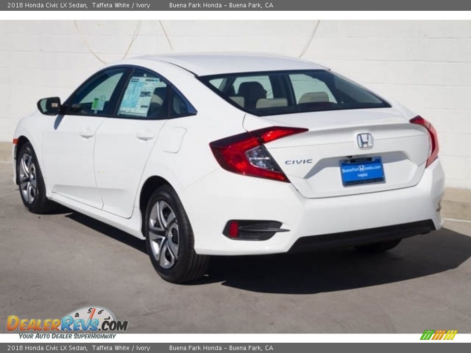 2018 Honda Civic LX Sedan Taffeta White / Ivory Photo #2