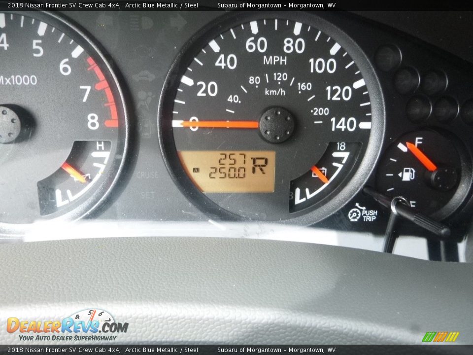 2018 Nissan Frontier SV Crew Cab 4x4 Arctic Blue Metallic / Steel Photo #19