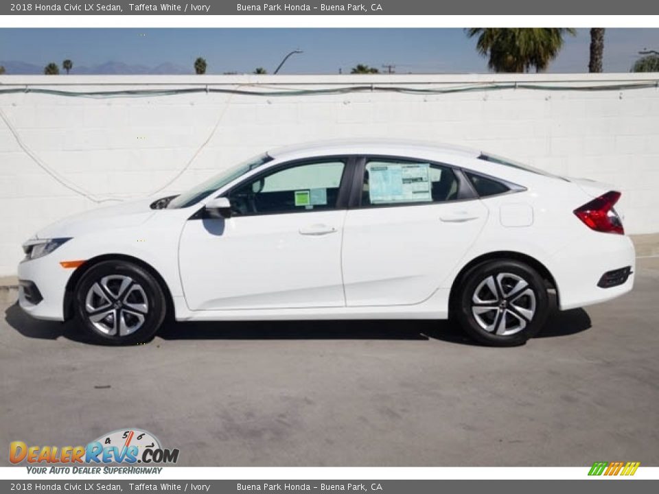 2018 Honda Civic LX Sedan Taffeta White / Ivory Photo #5