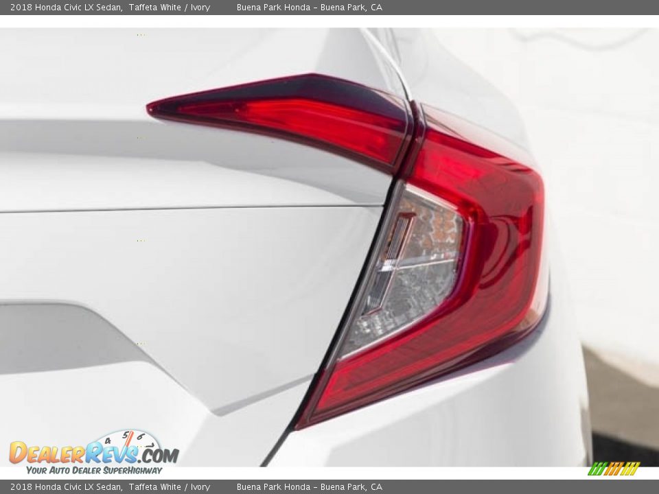 2018 Honda Civic LX Sedan Taffeta White / Ivory Photo #8
