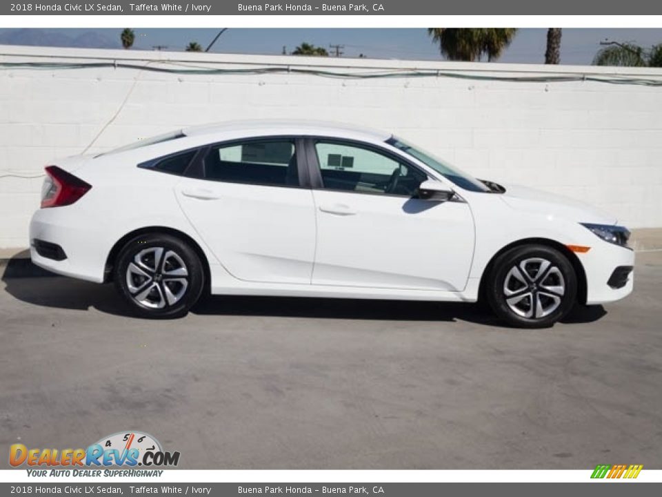 2018 Honda Civic LX Sedan Taffeta White / Ivory Photo #9