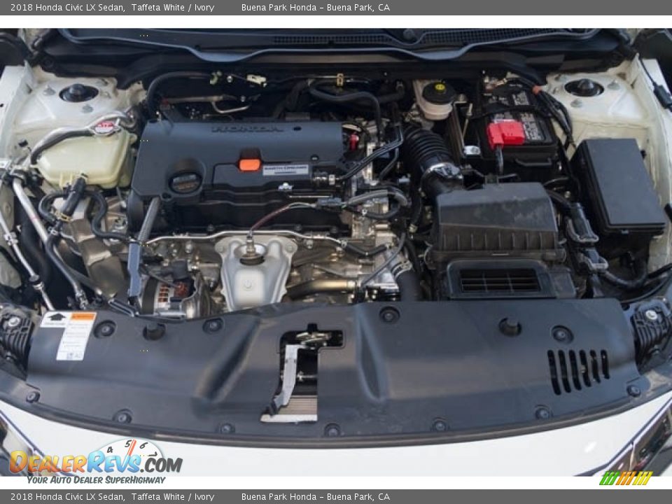 2018 Honda Civic LX Sedan Taffeta White / Ivory Photo #10