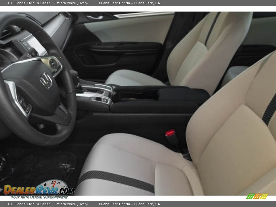2018 Honda Civic LX Sedan Taffeta White / Ivory Photo #16