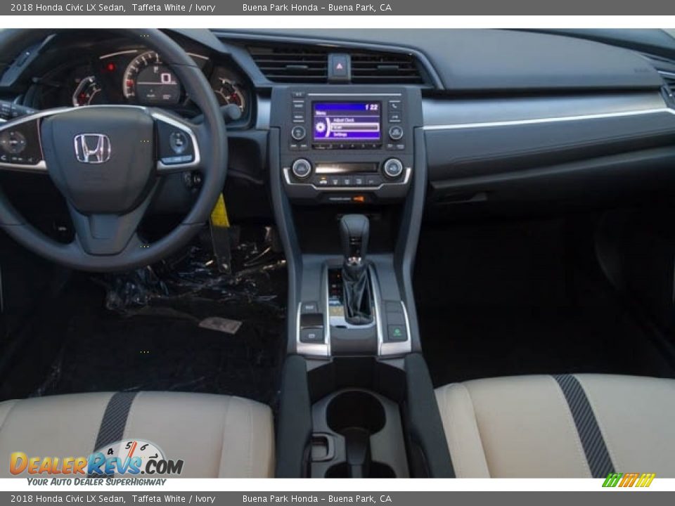 2018 Honda Civic LX Sedan Taffeta White / Ivory Photo #23