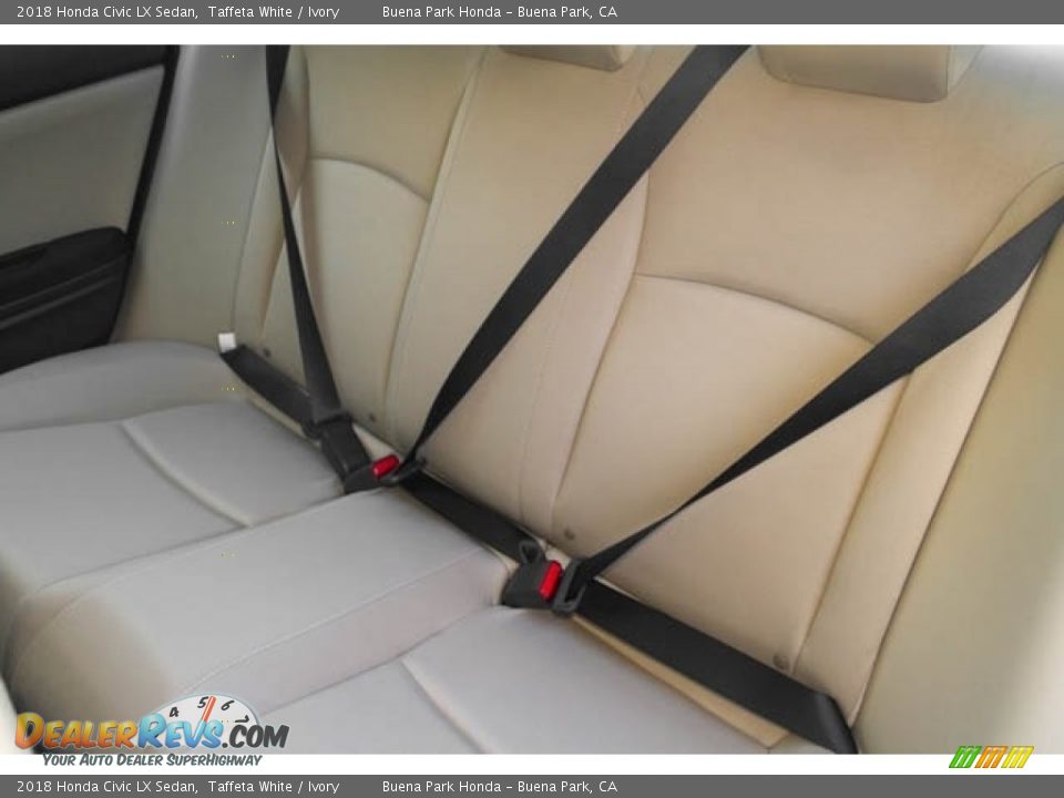 2018 Honda Civic LX Sedan Taffeta White / Ivory Photo #24
