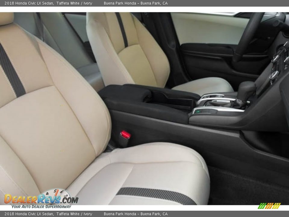2018 Honda Civic LX Sedan Taffeta White / Ivory Photo #28