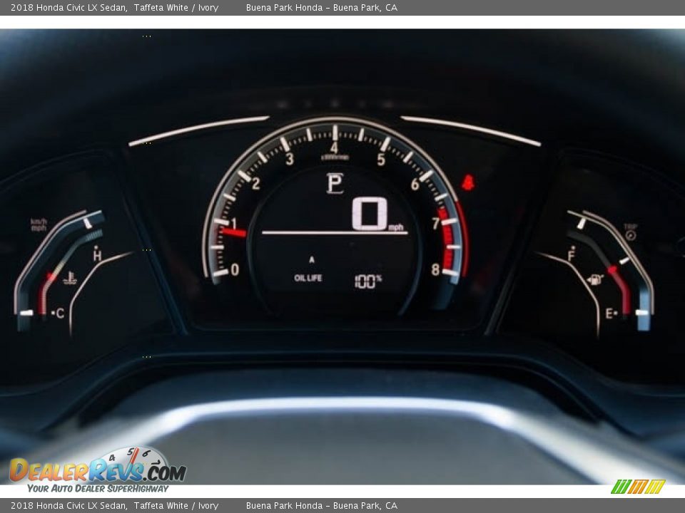 2018 Honda Civic LX Sedan Taffeta White / Ivory Photo #30