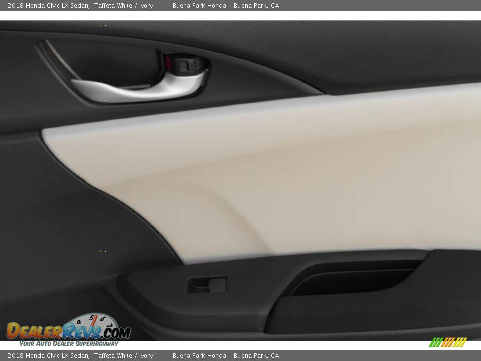 2018 Honda Civic LX Sedan Taffeta White / Ivory Photo #34