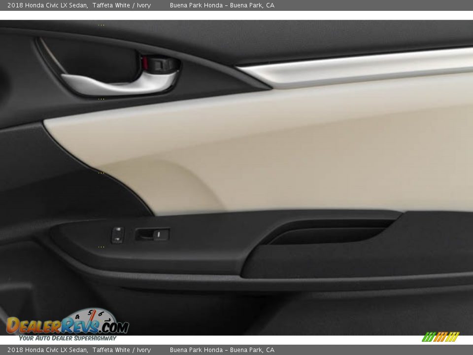 2018 Honda Civic LX Sedan Taffeta White / Ivory Photo #35