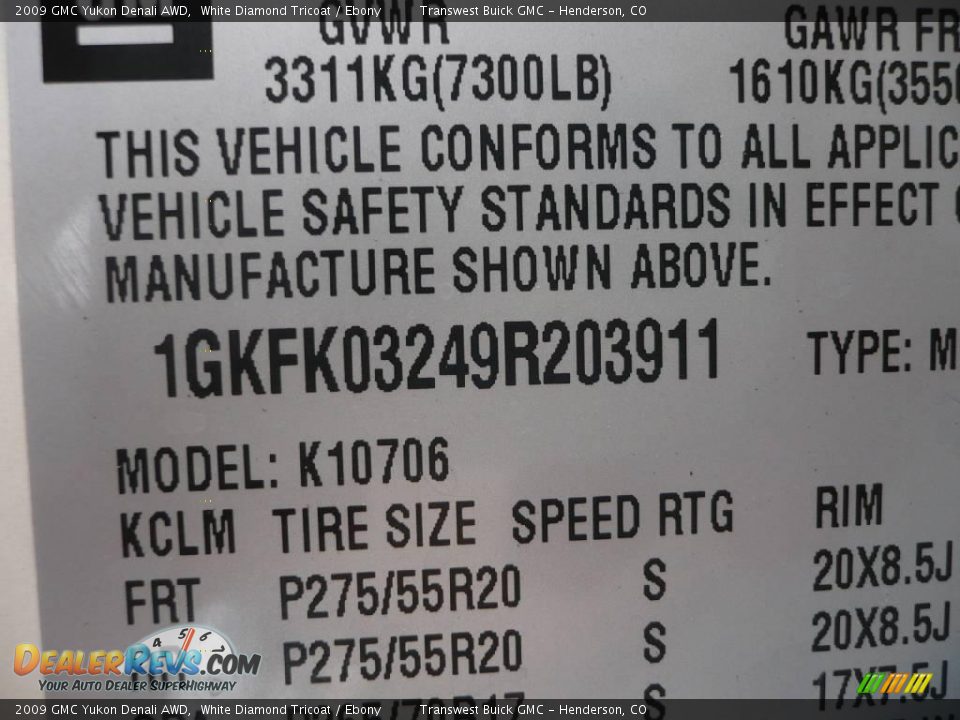 2009 GMC Yukon Denali AWD White Diamond Tricoat / Ebony Photo #10