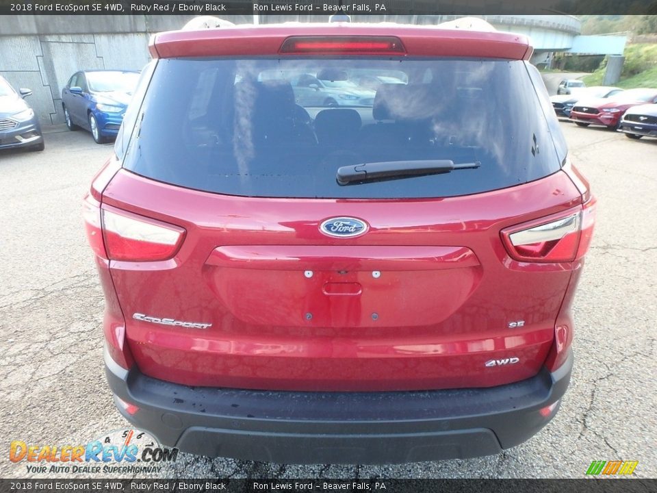 2018 Ford EcoSport SE 4WD Ruby Red / Ebony Black Photo #4