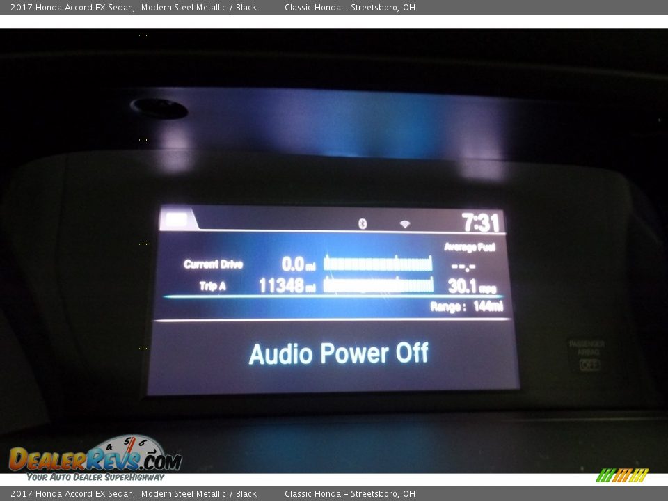 2017 Honda Accord EX Sedan Modern Steel Metallic / Black Photo #34