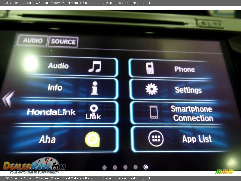 2017 Honda Accord EX Sedan Modern Steel Metallic / Black Photo #35