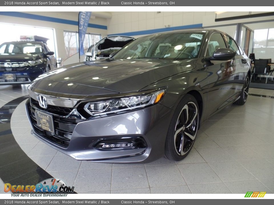 2018 Honda Accord Sport Sedan Modern Steel Metallic / Black Photo #1
