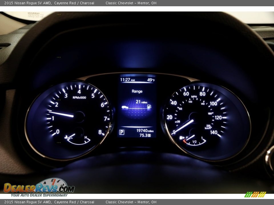 2015 Nissan Rogue SV AWD Cayenne Red / Charcoal Photo #7