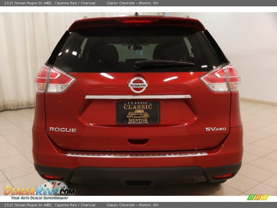 2015 Nissan Rogue SV AWD Cayenne Red / Charcoal Photo #17