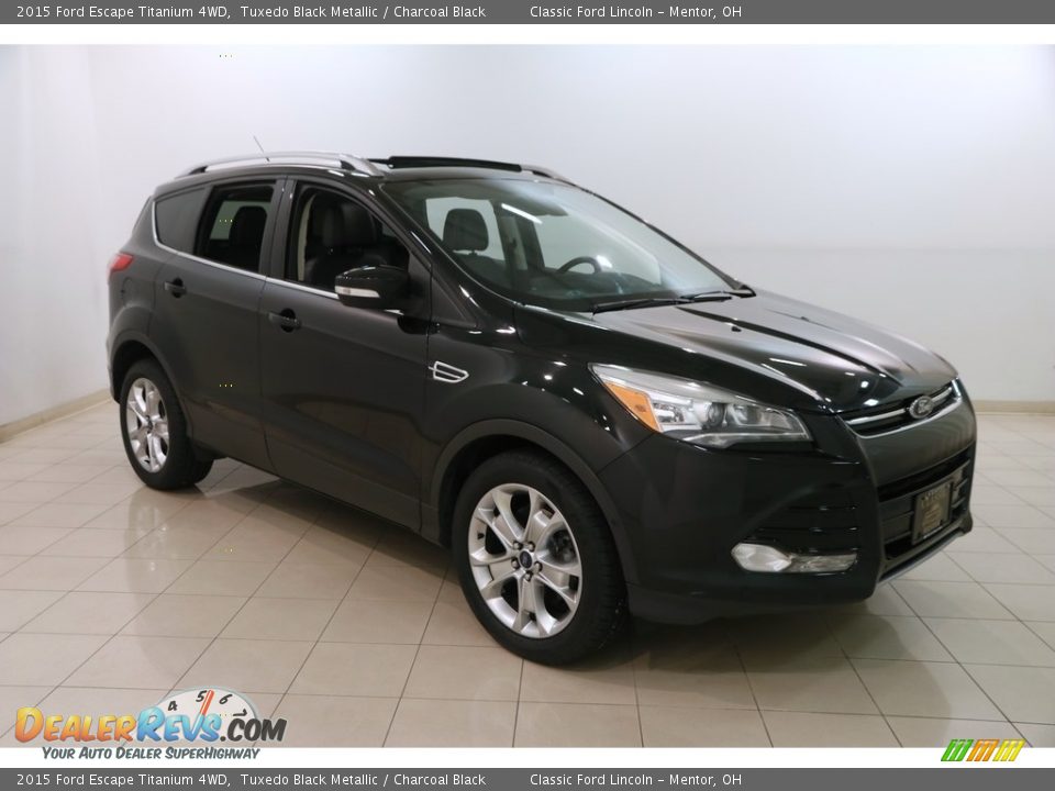 2015 Ford Escape Titanium 4WD Tuxedo Black Metallic / Charcoal Black Photo #1