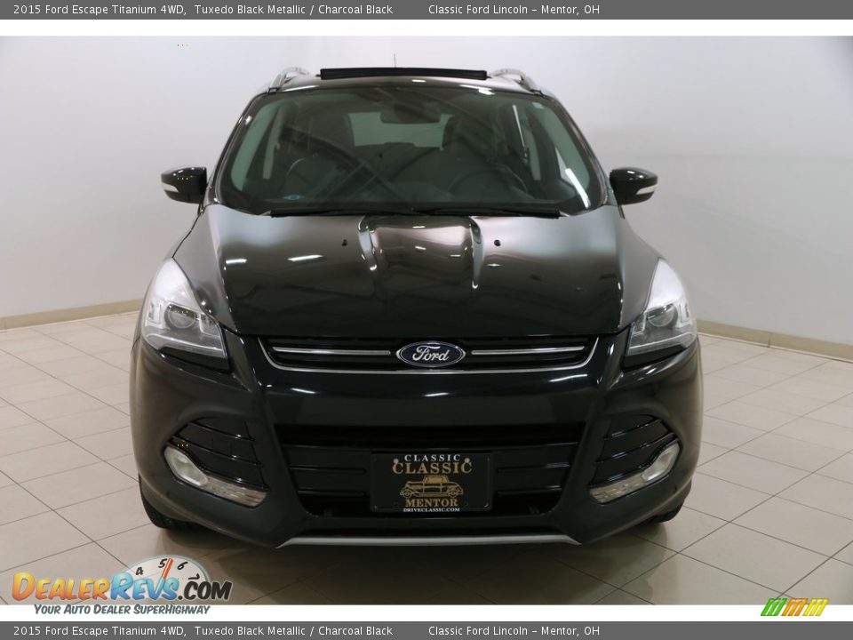 2015 Ford Escape Titanium 4WD Tuxedo Black Metallic / Charcoal Black Photo #2