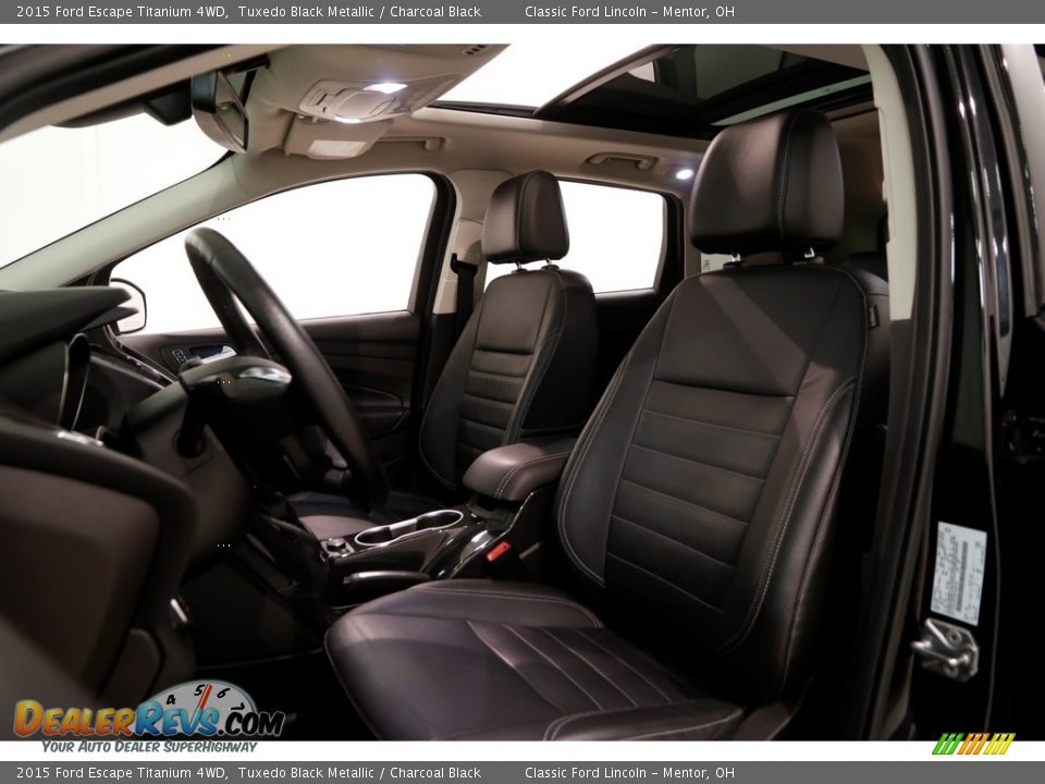 2015 Ford Escape Titanium 4WD Tuxedo Black Metallic / Charcoal Black Photo #6