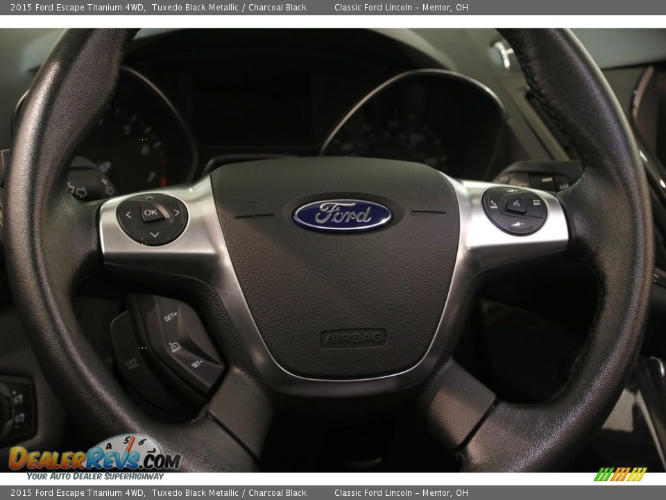 2015 Ford Escape Titanium 4WD Tuxedo Black Metallic / Charcoal Black Photo #7