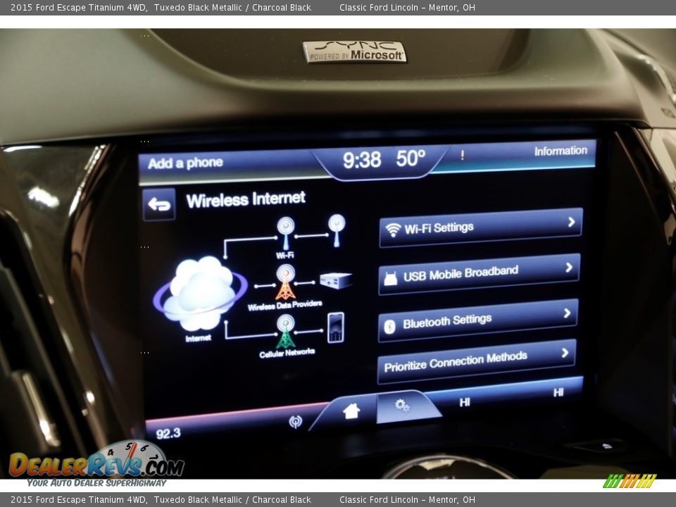 2015 Ford Escape Titanium 4WD Tuxedo Black Metallic / Charcoal Black Photo #12