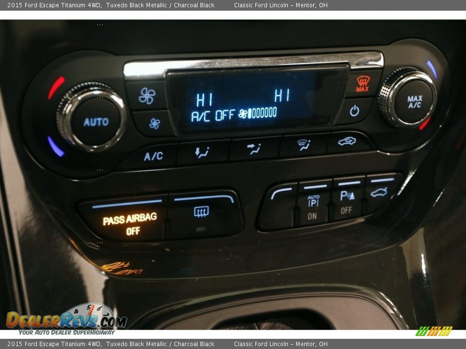 2015 Ford Escape Titanium 4WD Tuxedo Black Metallic / Charcoal Black Photo #13