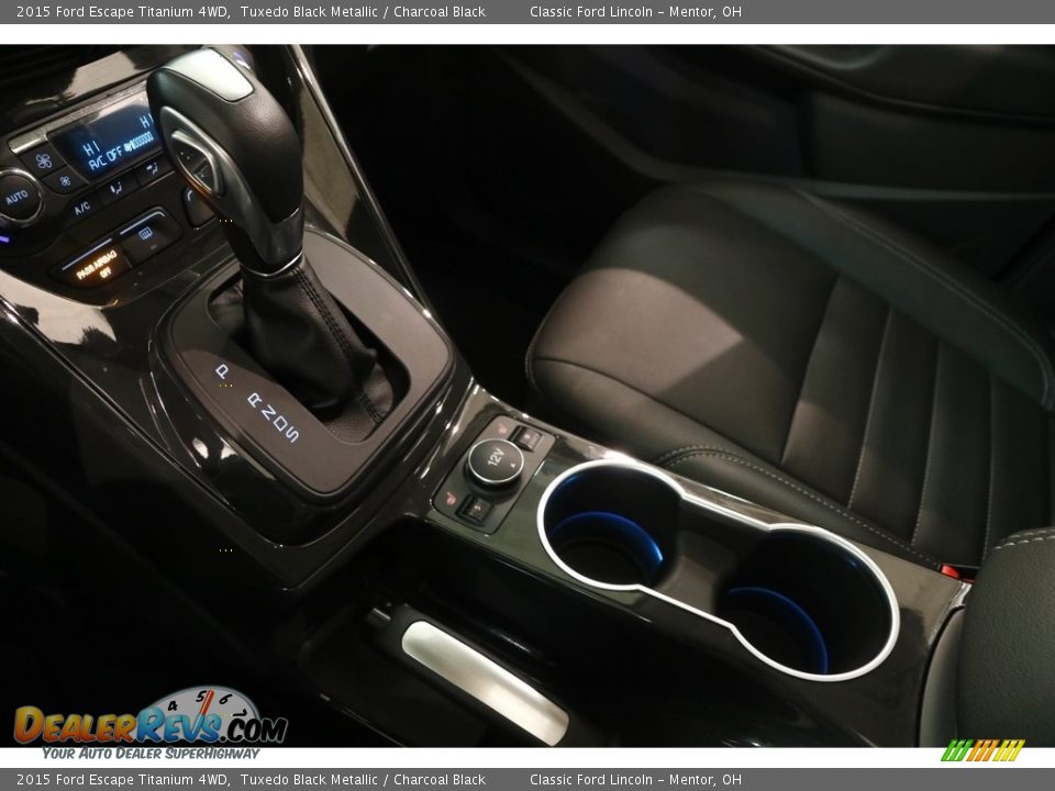 2015 Ford Escape Titanium 4WD Tuxedo Black Metallic / Charcoal Black Photo #14