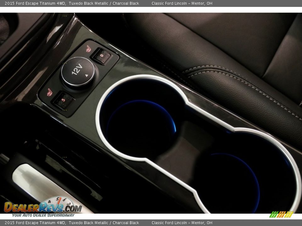 2015 Ford Escape Titanium 4WD Tuxedo Black Metallic / Charcoal Black Photo #15