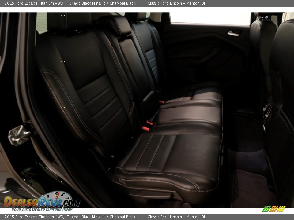 2015 Ford Escape Titanium 4WD Tuxedo Black Metallic / Charcoal Black Photo #17