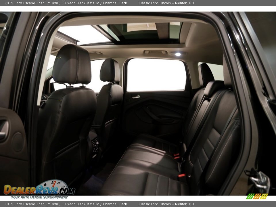 2015 Ford Escape Titanium 4WD Tuxedo Black Metallic / Charcoal Black Photo #18
