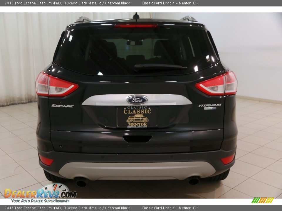 2015 Ford Escape Titanium 4WD Tuxedo Black Metallic / Charcoal Black Photo #20