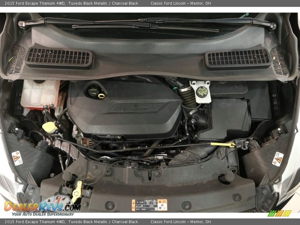 2015 Ford Escape Titanium 4WD Tuxedo Black Metallic / Charcoal Black Photo #21