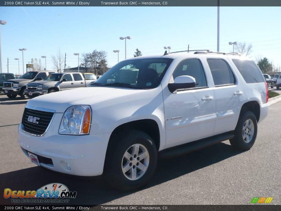 2009 GMC Yukon SLE 4x4 Summit White / Ebony Photo #3