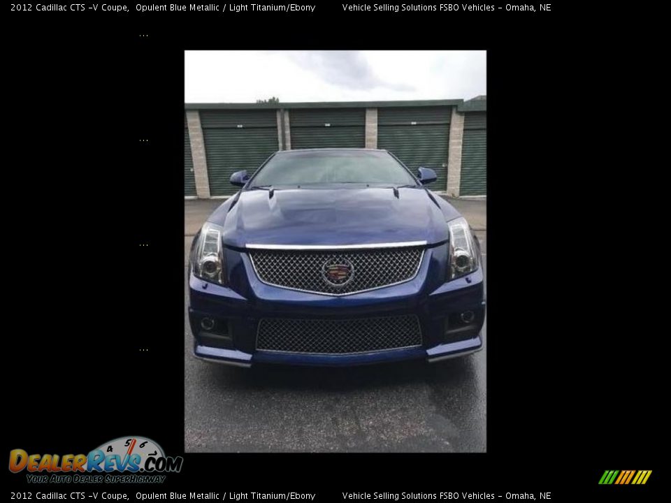 2012 Cadillac CTS -V Coupe Opulent Blue Metallic / Light Titanium/Ebony Photo #2